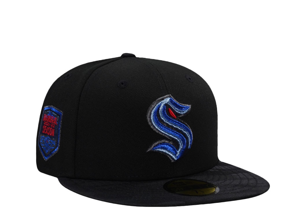 New Era Seattle Kraken Inaugural Season 2021 Black Two Tone Edition 59Fifty Fitted Gorra