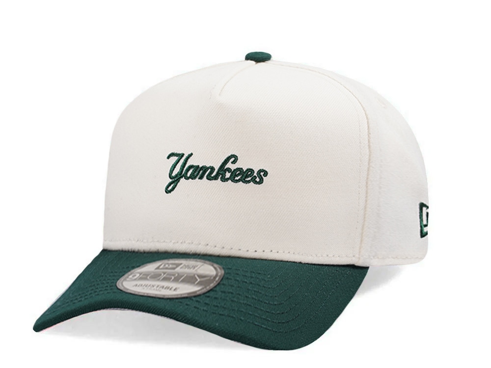 New Era New York Yankees Micro Script Chrome Two Tone Edition 9Forty A Frame Snapback Gorra