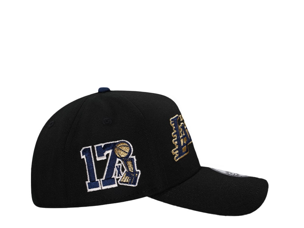 New Era Los Angeles Lakers Black Throwback Edition 9Forty A Frame Snapback Gorra