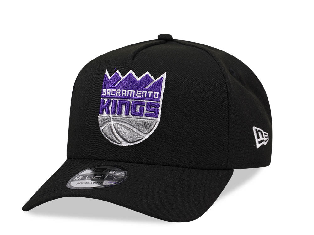 New Era Sacramento Kings Black Classic Edition 9Forty A Frame Snapback Gorra
