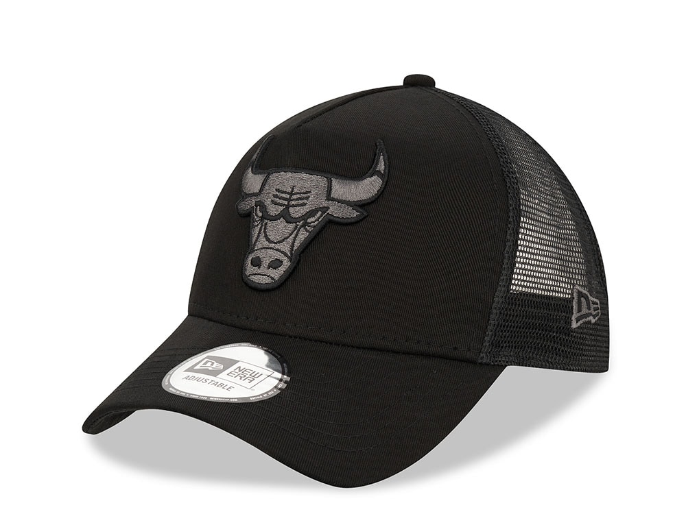 New Era Chicago Bulls Black Graphite A Frame Trucker Snapback Gorra