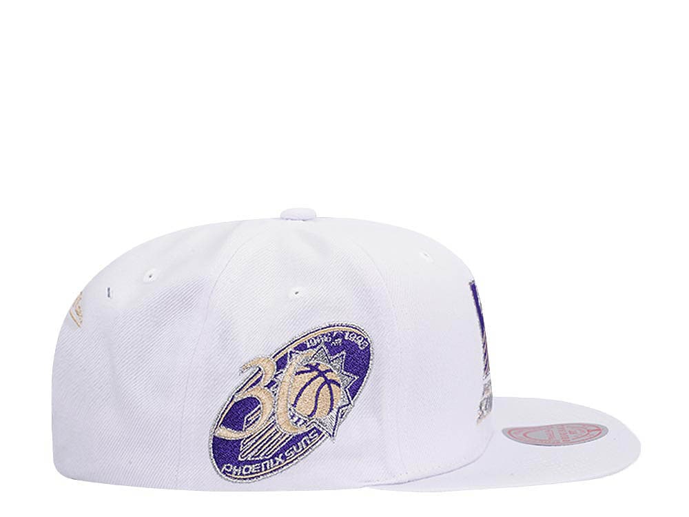 Mitchell & Ness Phoenix Suns 30th Anniversary Winter White Hardwood Classic Snapback Gorra