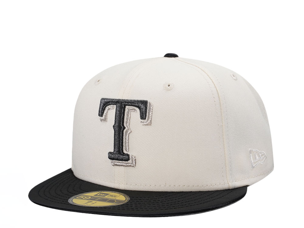 New Era Texas Rangers Chrome Satin Brim Two Tone Edition 59Fifty Fitted Gorra