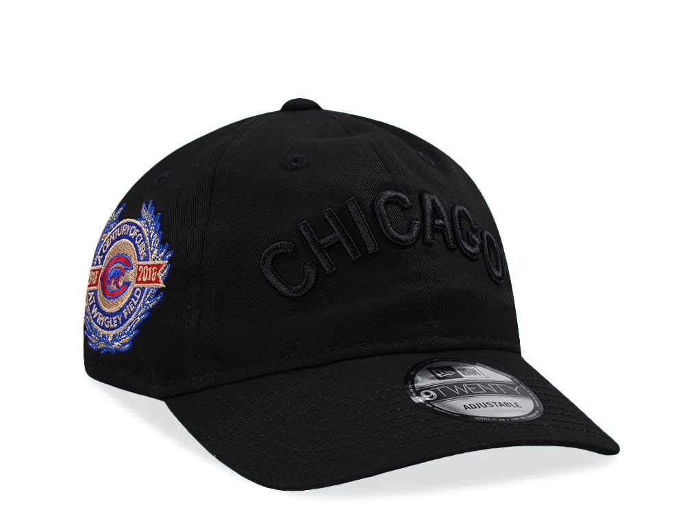 New Era Chicago Cubs Century Wrigley Field Black Out Prime Edition 9Twenty Strapback Gorra
