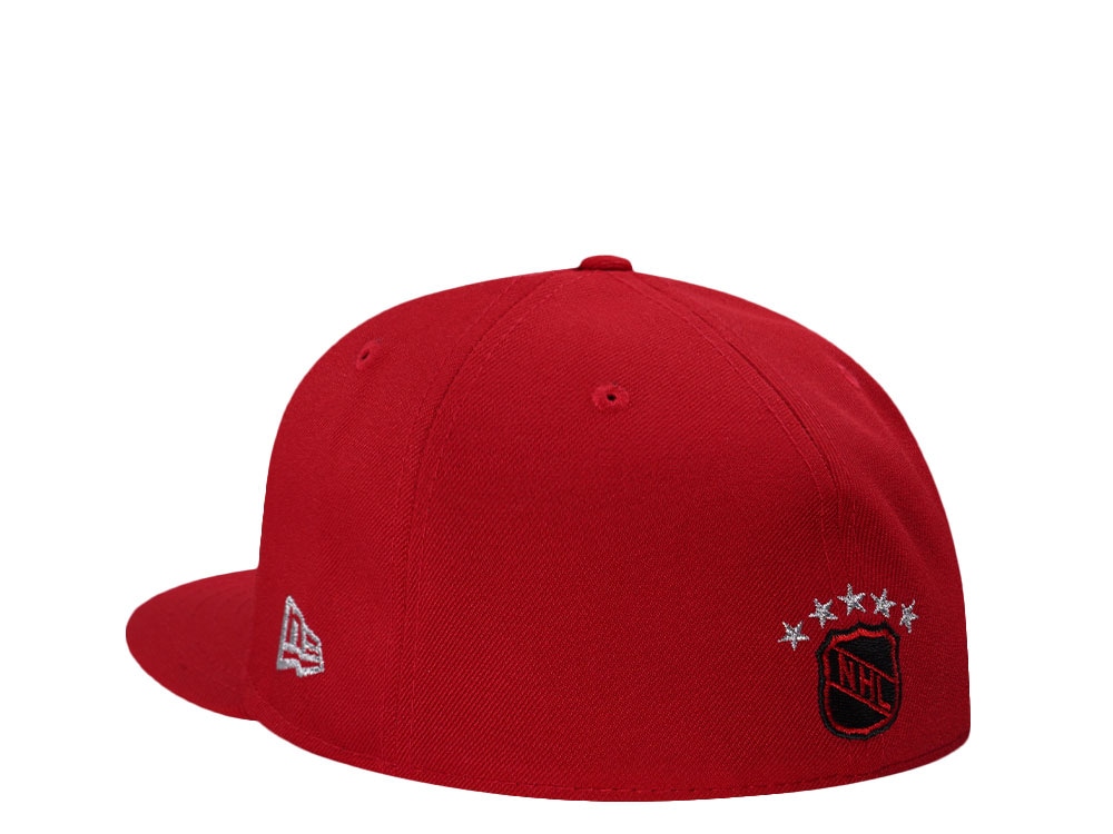 New Era Florida Panthers 20th Anniversary Metallic Scarlet Red Prime Edition 59Fifty Fitted Gorra