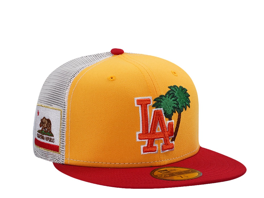 New Era Los Angeles Dodgers Beach Gold Two Tone Edition 59Fifty Trucker Fitted Gorra