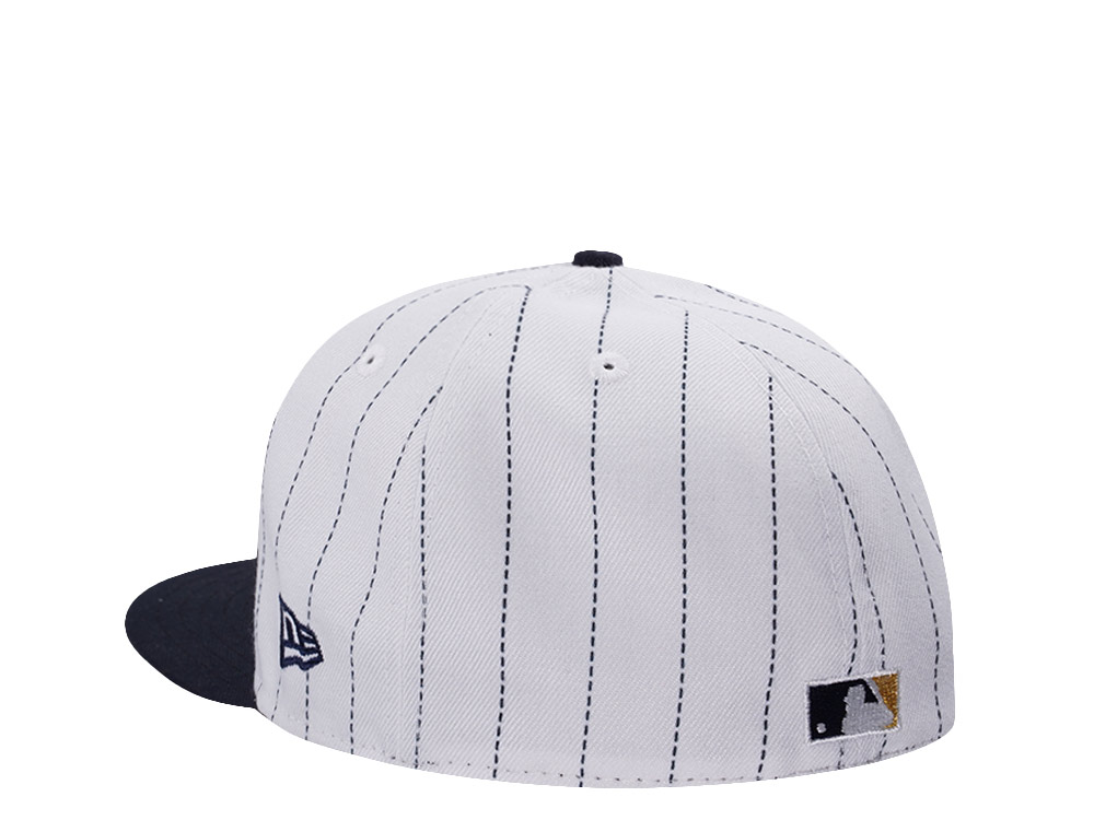 New Era Houston Astros 45th Anniversary Pinstripe Chrome Two Tone Edition 59Fifty Fitted Gorra