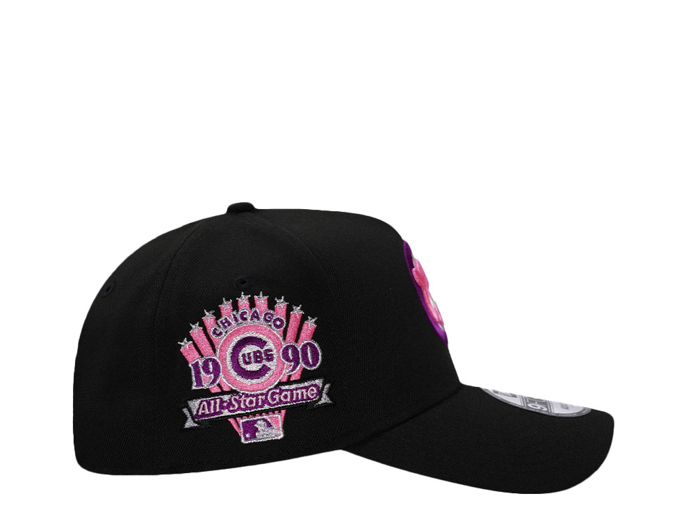 New Era Chicago Cubs All Star Game 1990 Magenta Black Prime Edition 9Forty A Frame Snapback Gorra