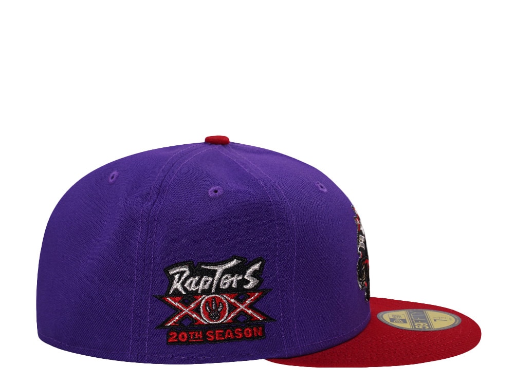 New Era Toronto Raptors 20th Anniversary Purple Two Tone Edition 59Fifty Fitted Gorra
