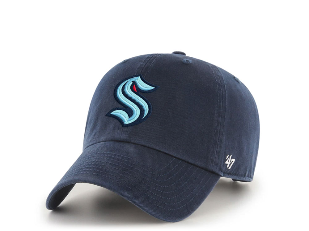 47Brand Seattle Kraken Clean Up Navy Strapback Gorra