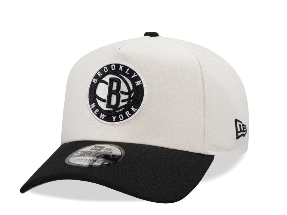 New Era Brooklyn Nets Classic Chrome Two Tone Edition 9Forty A Frame Snapback Gorra