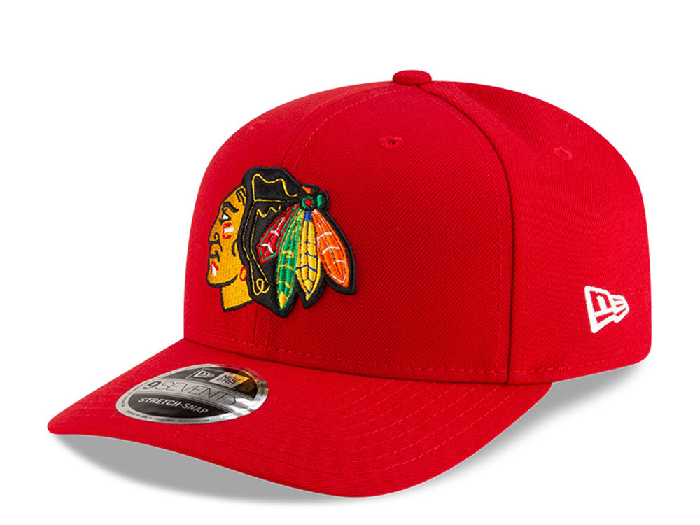 New Era Chicago Blackhawks NHL Team Red 9Seventy Stretch Snapback Gorra