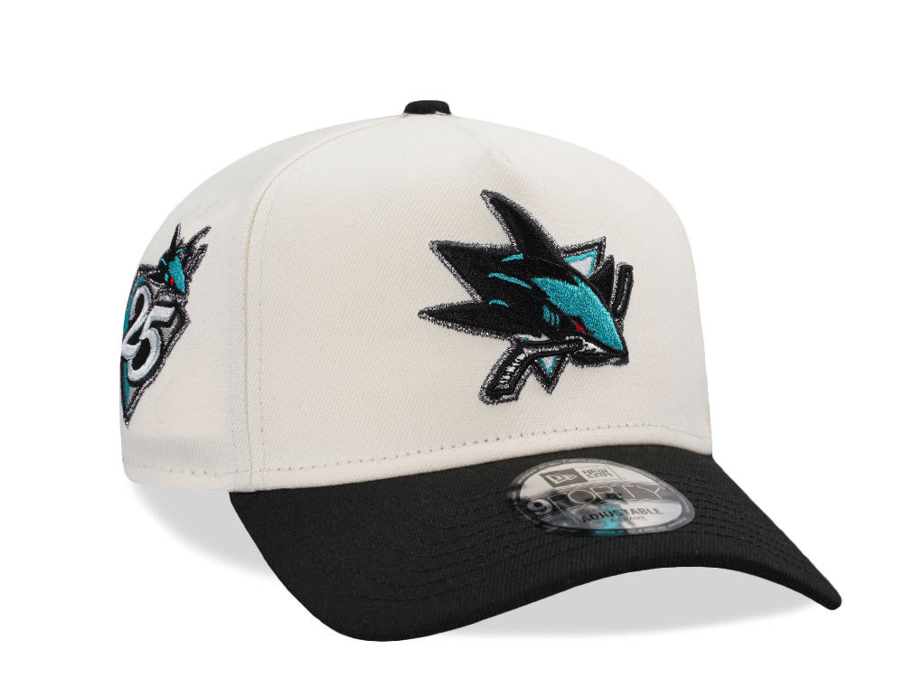 New Era San Jose Sharks 25th Anniversary Chrome Two Tone Edition 9Forty A Frame Snapback Gorra