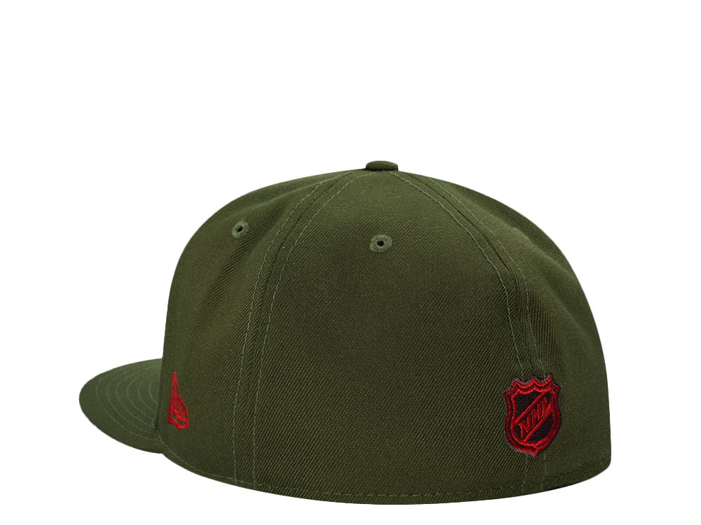 New Era Anaheim Ducks 30th Anniversary Horror Pack Rifle Green Edition 59Fifty Fitted Gorra