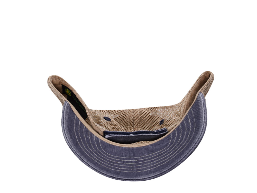 John Deere Logo Navy Trucker Strapback Gorra