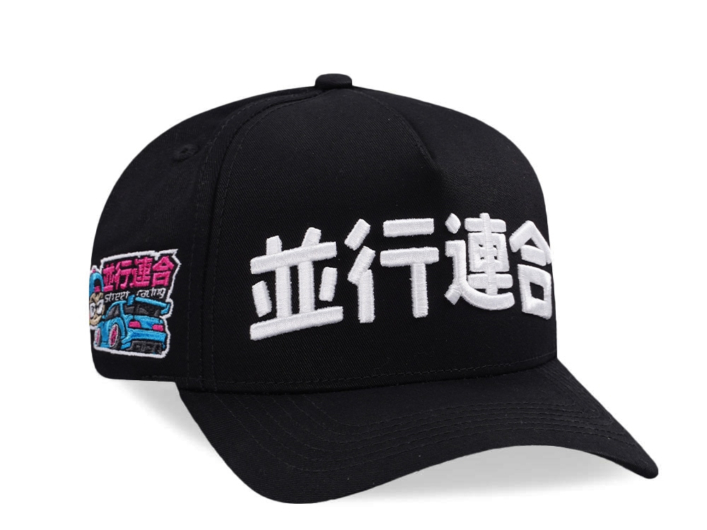 Parallel Union Japan Street Racing Kanji Script Black Prime Edition Snapback Gorra