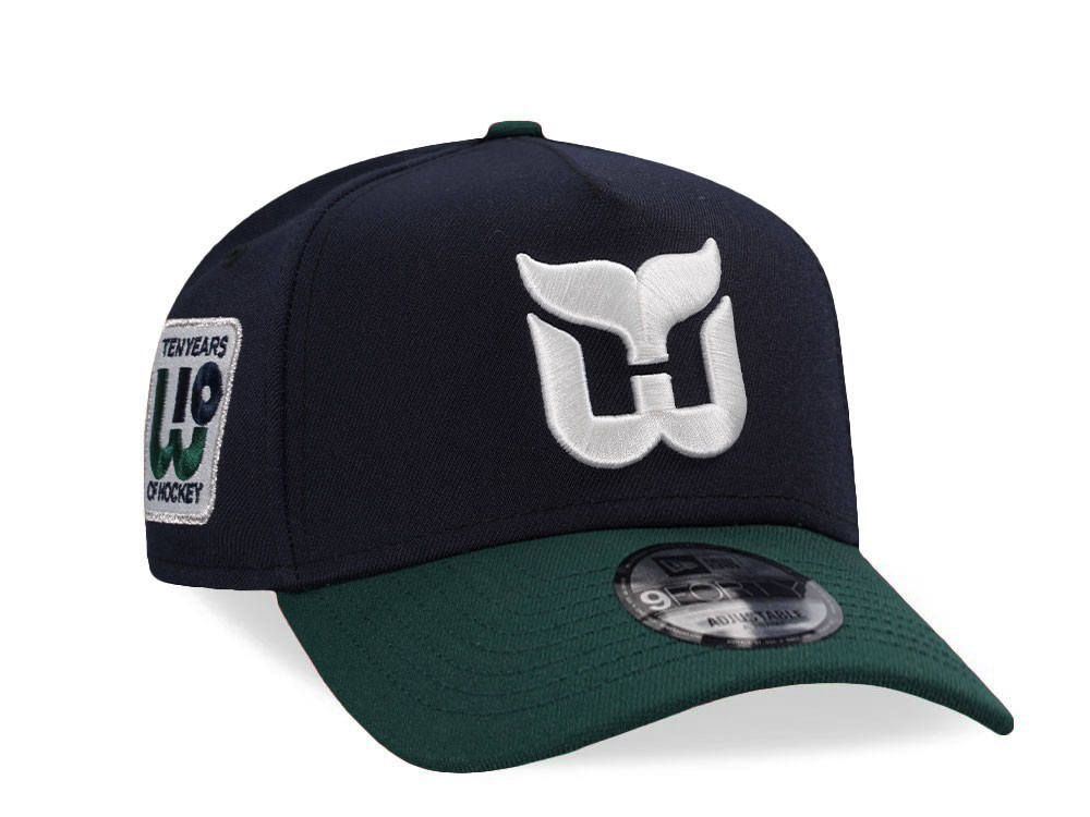 New Era Hartford Whalers 10th Anniversary Navy Two Tone Edition 9Forty A Frame Snapback Gorra