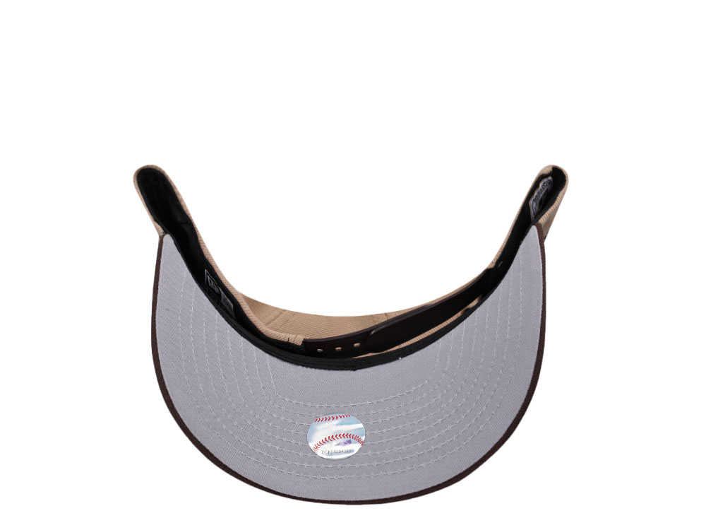 New Era New York Mets 40th Anniversary Tan Metallic Two Tone Edition 9Fifty A Frame Snapback Gorra
