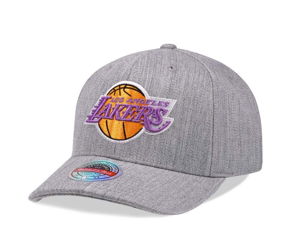 Mitchell & Ness Los Angeles Lakers Heather Red Line Flex Snapback Gorra