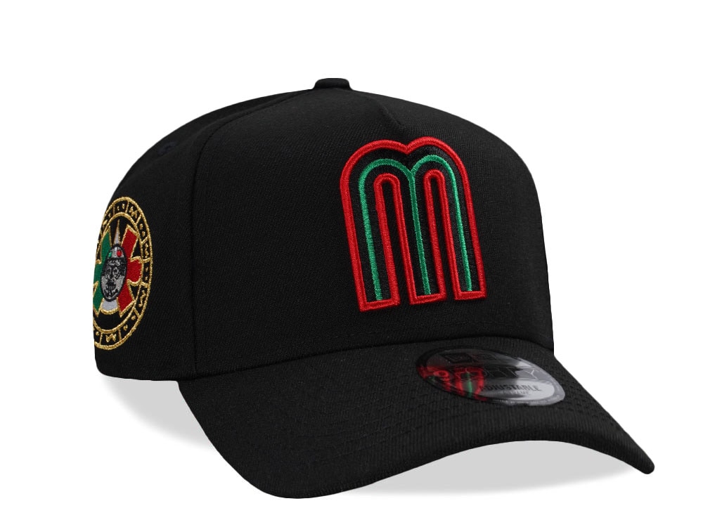 New Era Mexico Metallic Black Prime Edition 9Forty A Frame Snapback Gorra