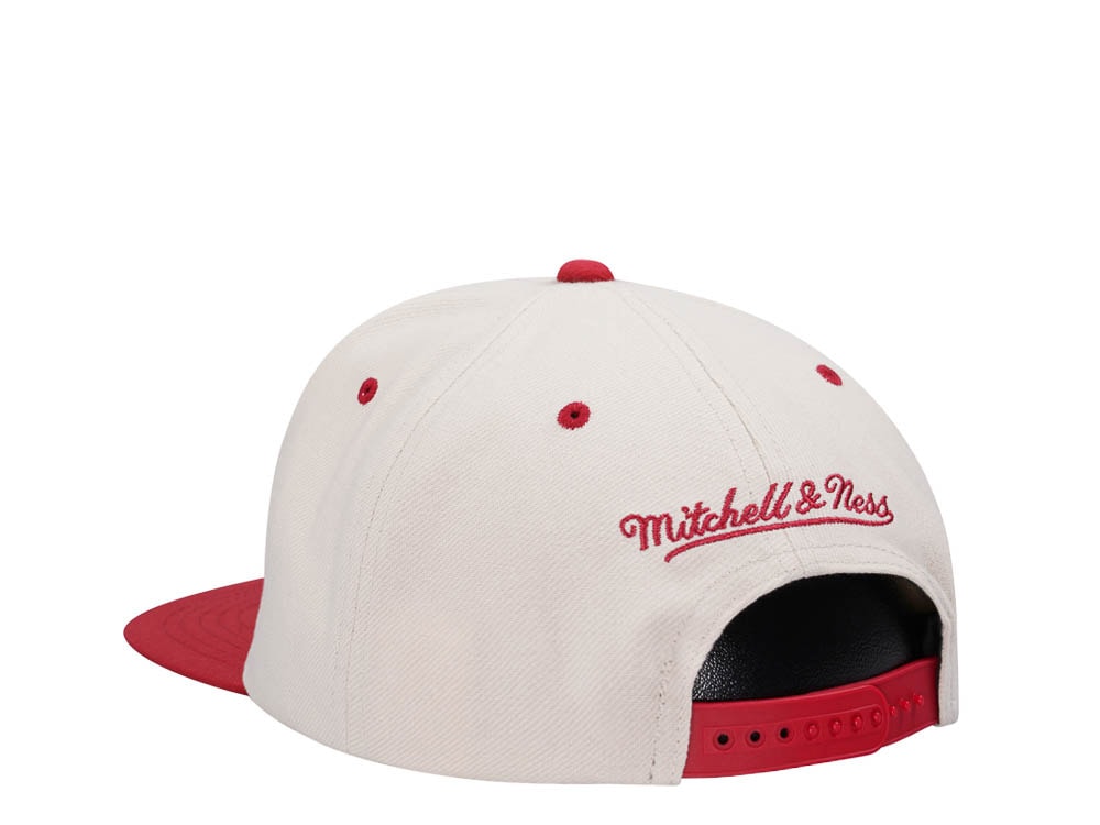 Mitchell & Ness Miami Heat Sail Off White Two Tone Snapback Gorra