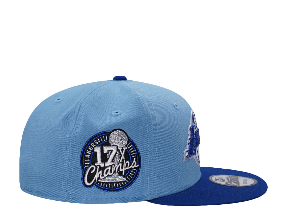 New Era Los Angeles Lakers 17x Champs Sky Blue Two Tone Edition 9Fifty Snapback Gorra