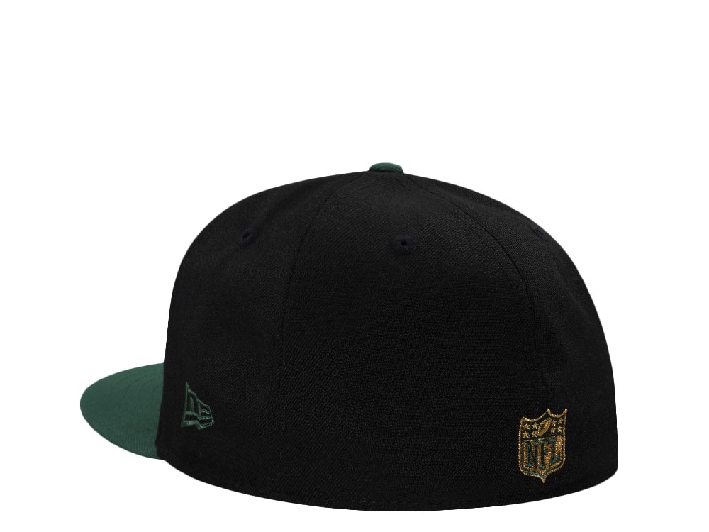 New Era Green Bay Packers 75th Anniversary Black Two Tone Edition 59Fifty Fitted Gorra