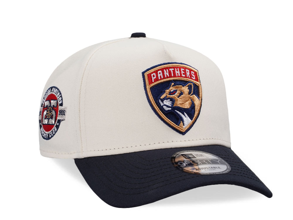 New Era Florida Panthers 25th Anniversary Chrome Two Tone Edition 9Forty A Frame Snapback Gorra