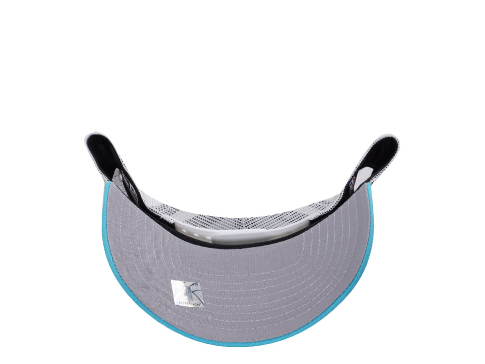 New Era Miami Heat Teal Summer Trucker Edition 9Forty A Frame Snapback Gorra