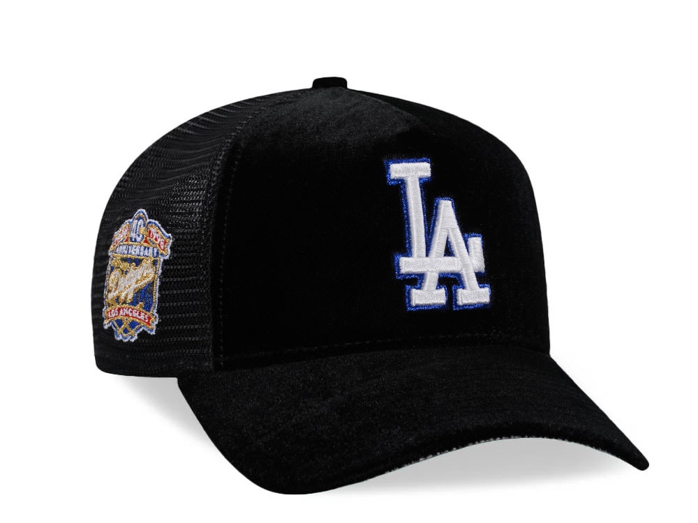 New Era Los Angeles Dodgers 40th Anniversary Black Velvet Trucker Edition 9Forty A Frame Snapback Gorra