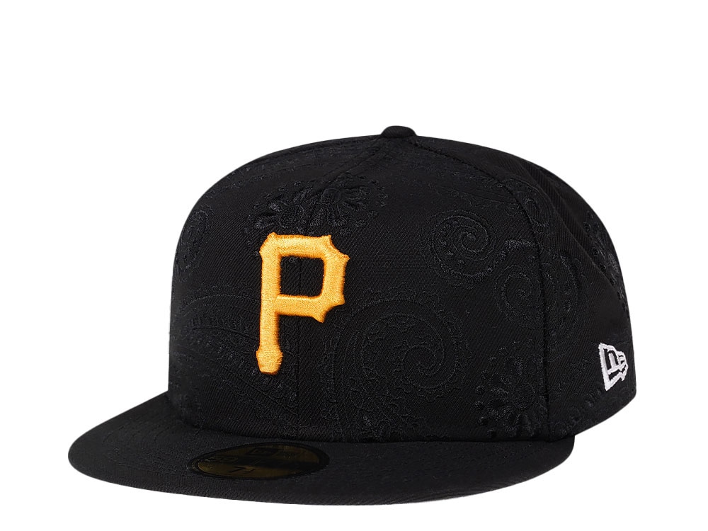 New Era Pittsburgh Pirates Black MLB Swirl 59Fifty Fitted Gorra