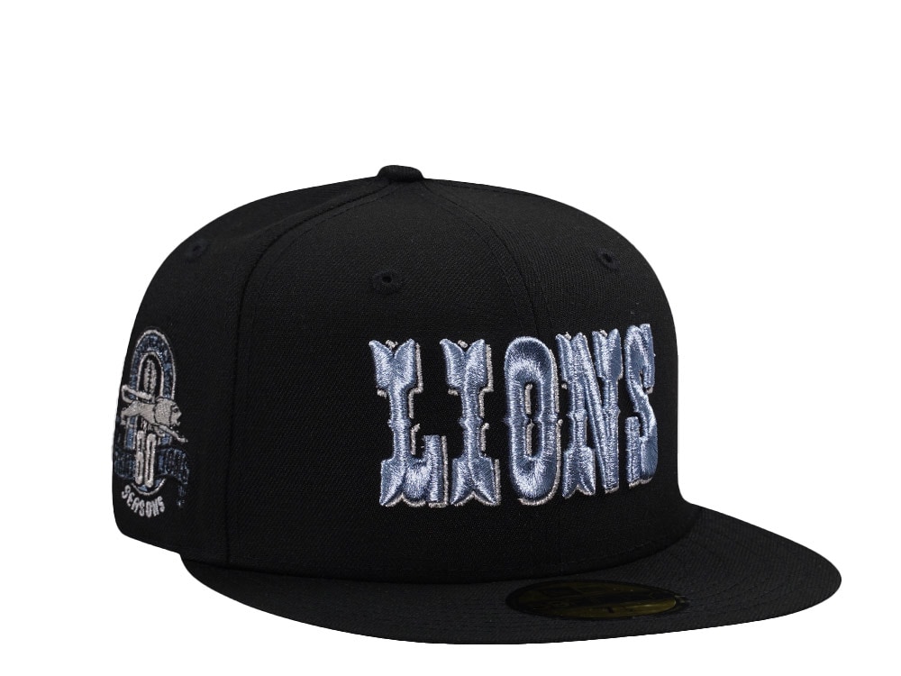New Era Detroit Lions 60th Anniversary Black Prime Edition 59Fifty Fitted Gorra