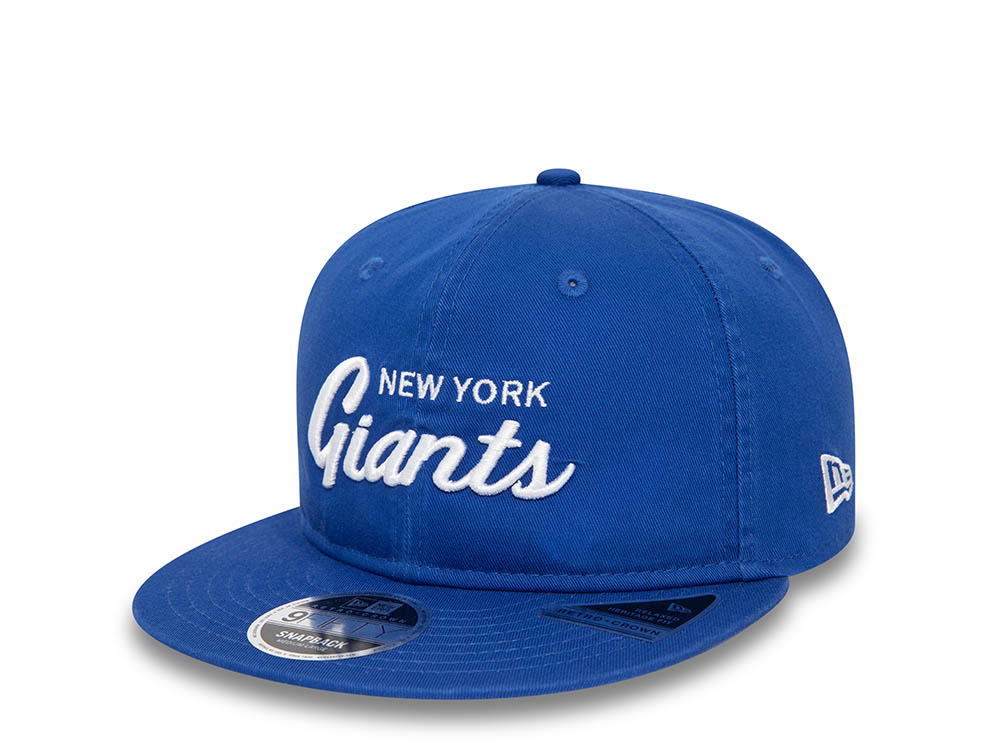 New Era New York Giants Retro Royal Blue 9Fifty Retro Crown Snapback Gorra