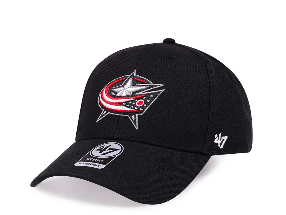 47Brand Columbus Blue Jackets Classic Black Strapback Gorra
