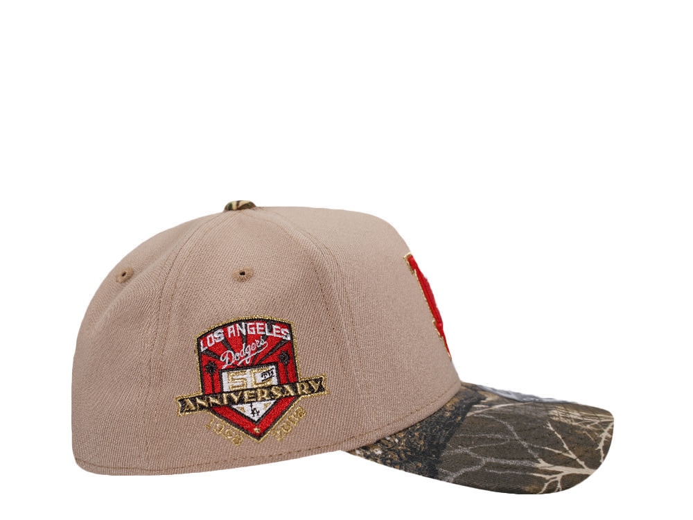 New Era Los Angeles Dodgers 50th Anniversary Camel Realtree Edition 9Forty A Frame Snapback Gorra