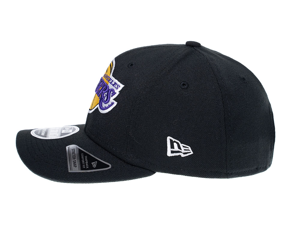 NEW ERA LOS ANGELES LAKERS STRETCH 9FIFTY LOGO BLACK