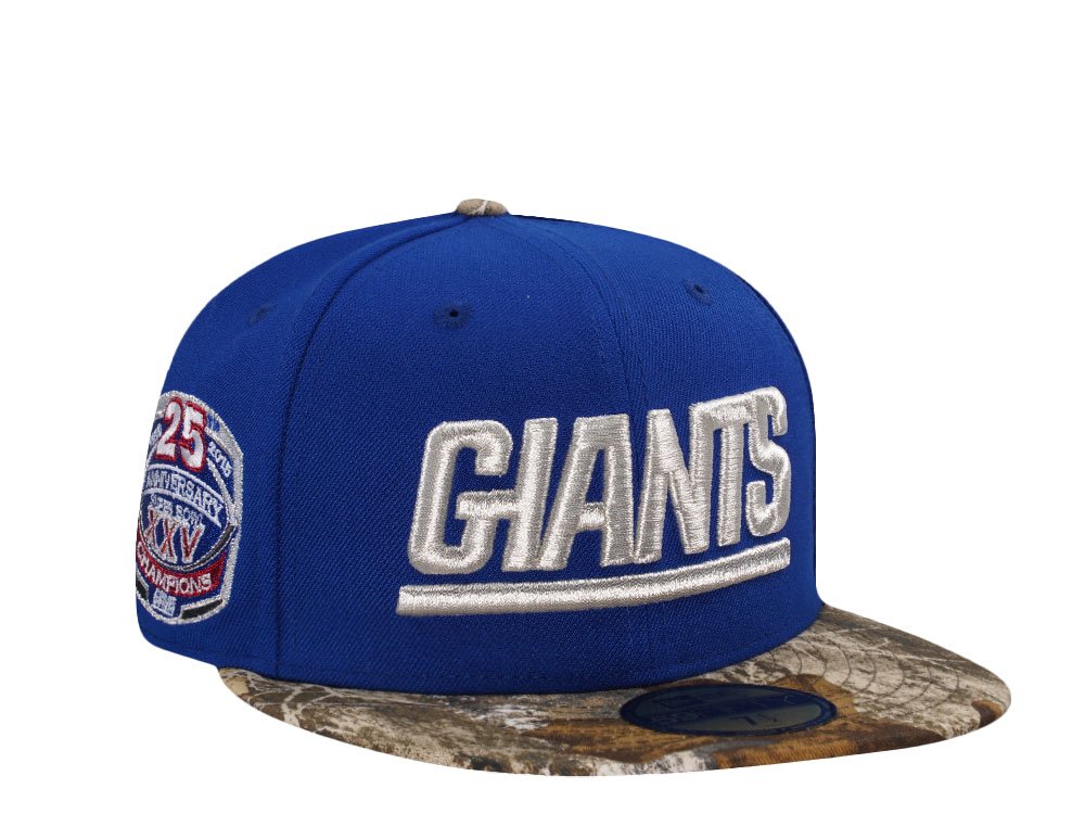 New Era New York Giants 25th Super Bowl Anniversary Team Realtree Prime Edition 59Fifty Fitted Gorra