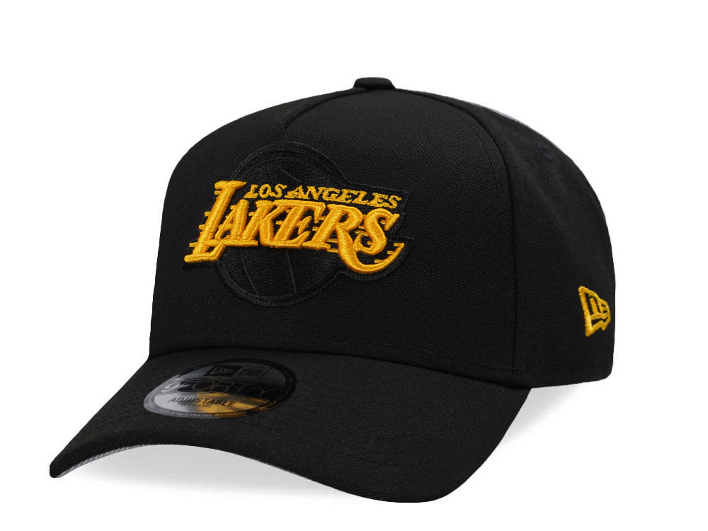 New Era Los Angeles Lakers Blackout Prime Edition 9Forty A Frame Snapback Gorra