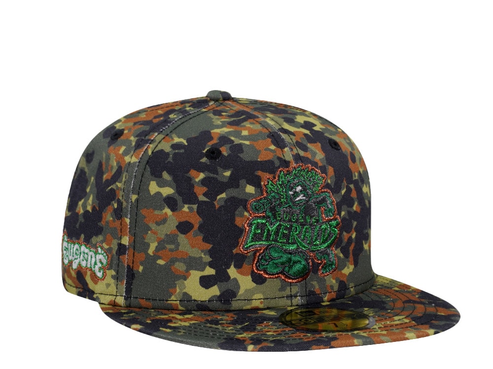 New Era Eugene Emeralds Flecktarn Glow Edition 59Fifty Fitted Gorra