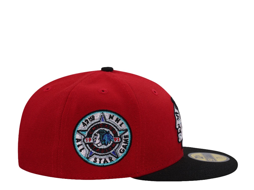New Era Chicago Blackhawks All Star Game 1991 Scarlet Two Tone Edition 59Fifty Fitted Gorra