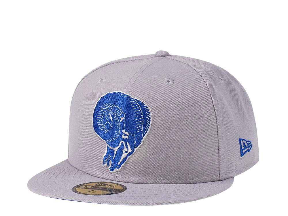 New Era Los Angeles Rams Blue Pop Throwback Edition 59Fifty Fitted Gorra