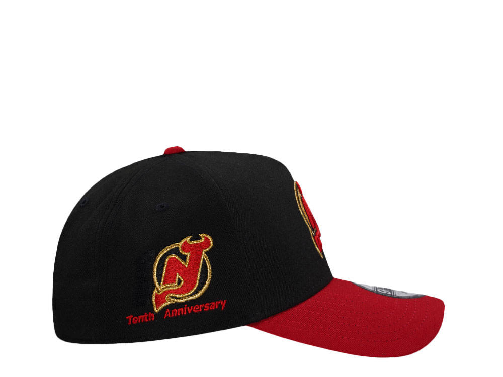 New Era New Jersey Devils 10th Anniversary Gold Two Tone Edition 9Forty A Frame Snapback Gorra