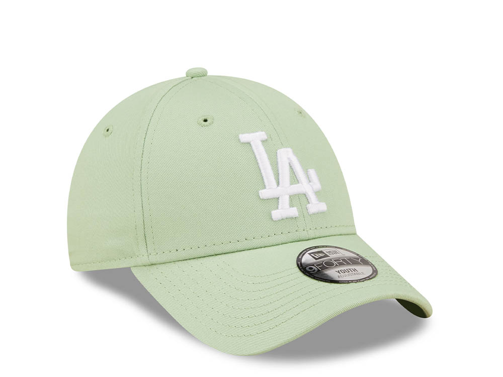 New Era Los Angeles Dodgers League Essential Green Kids Edition 9Fifty Strapback Gorra