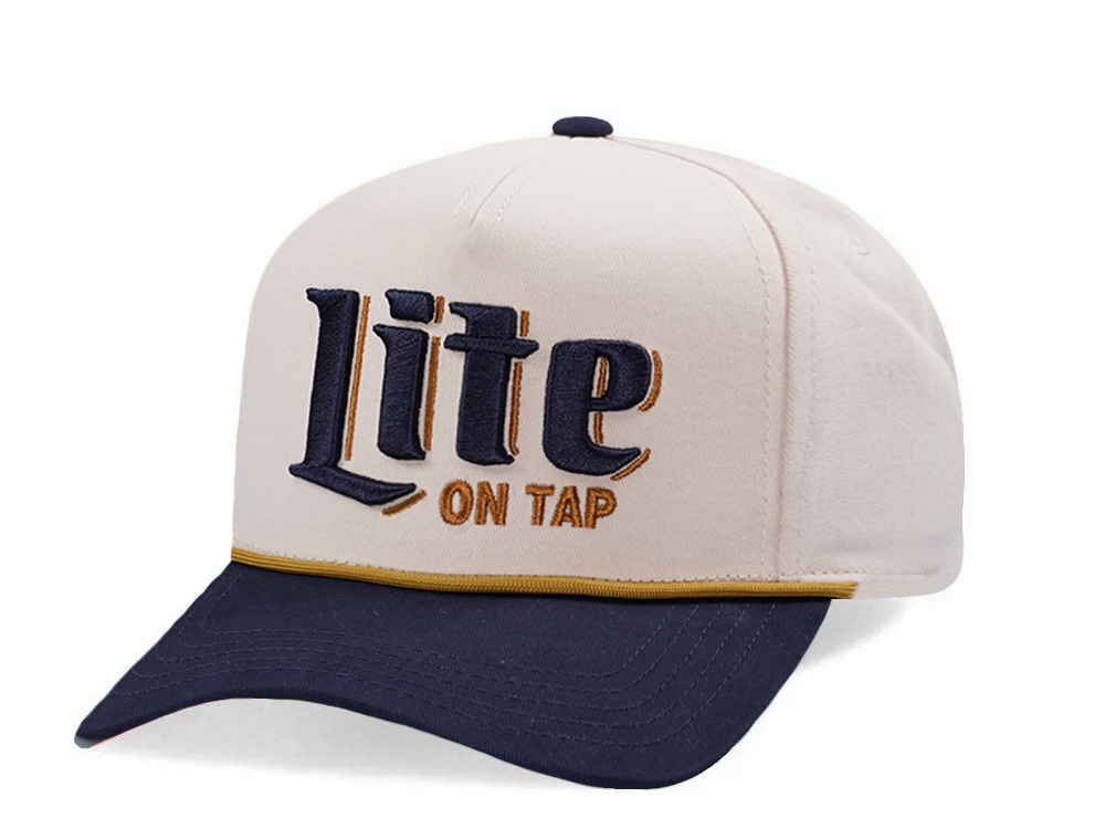 American Needle Miller Lite Scottie Ivory Two Tone Edition Snapback Gorra
