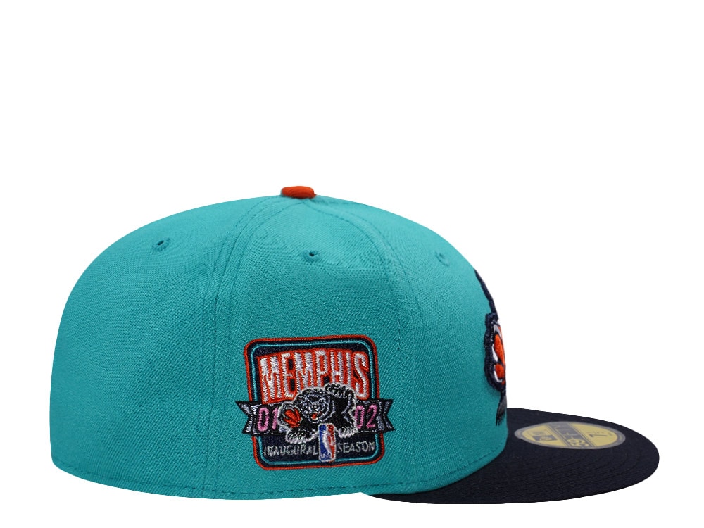 New Era Memphis Grizzlies Inaugural Season Teal Two Tone Edition 59Fifty Fitted Gorra
