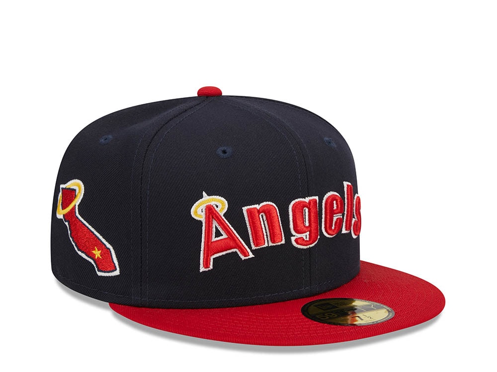 New Era California Angels Retro Script Two Tone Throwback Edition 59Fifty Fitted Gorra