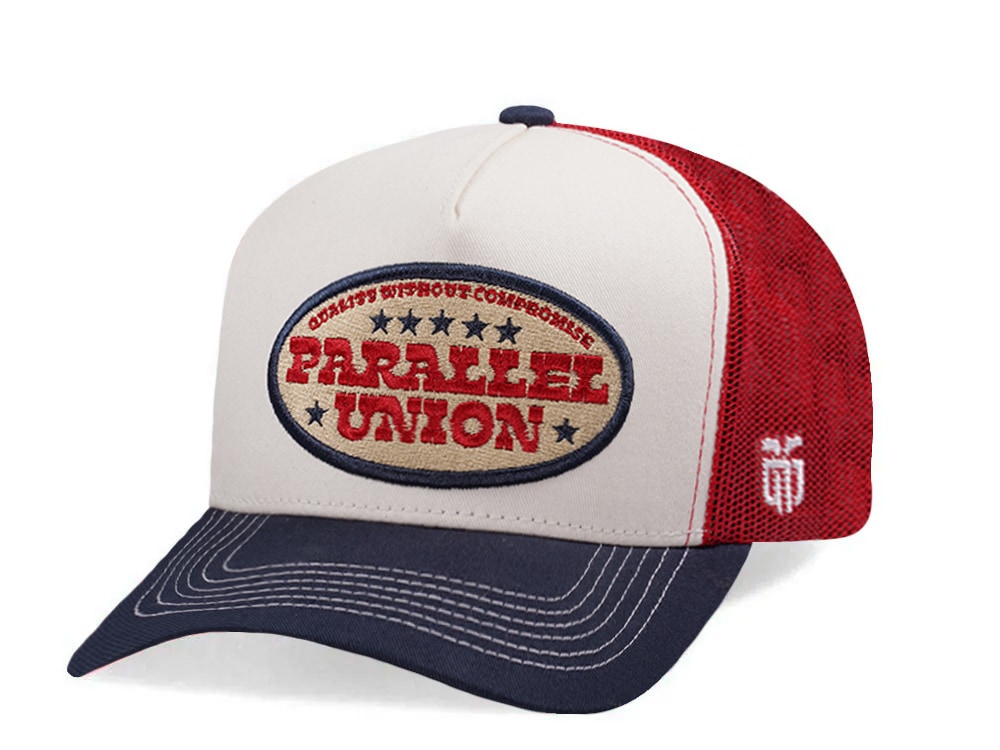 Parallel Union Oval Patch White Edition Trucker Snapback Gorra