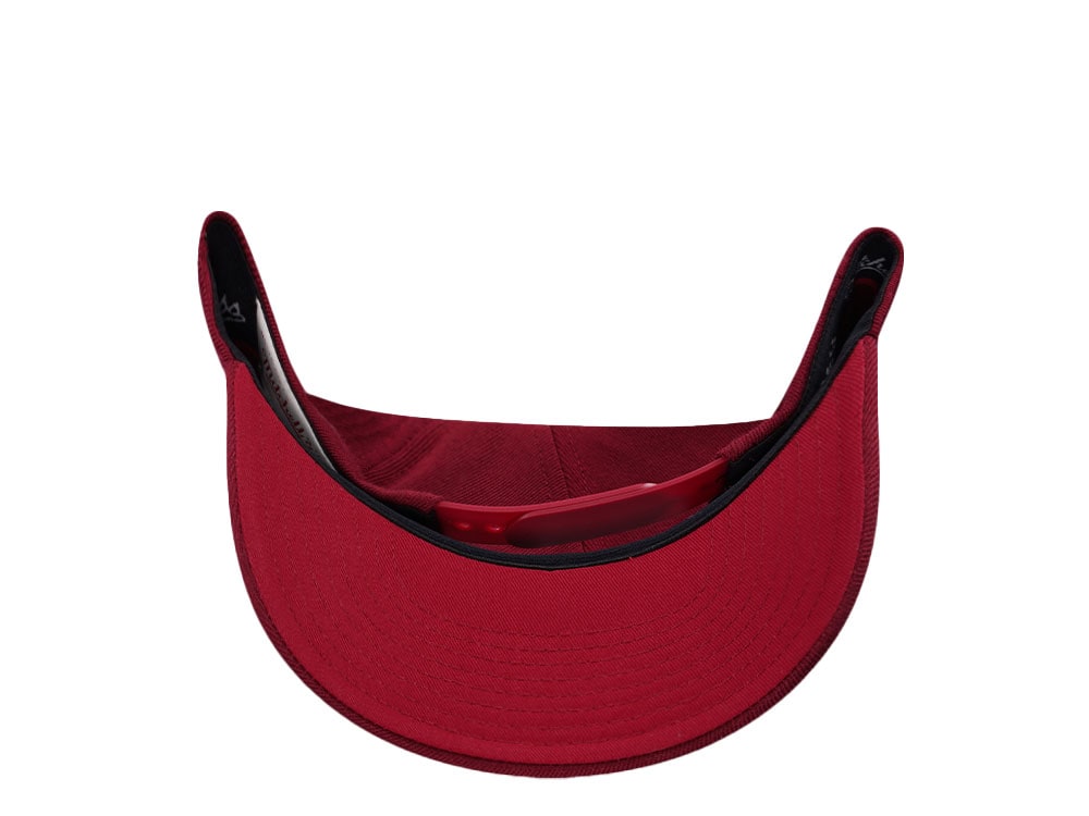 Mitchell & Ness Pinscript Maroon Classic Red Stretch Snapback Gorra