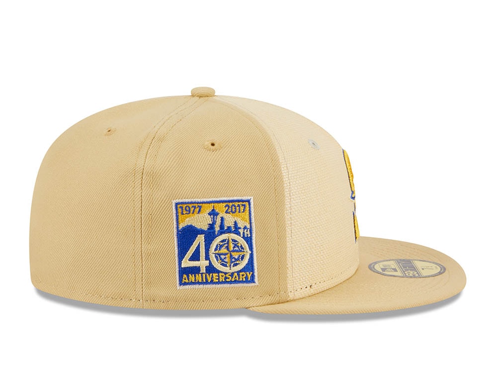 New Era Seattle Mariners 40th Anniversary Raffia Front Vegas Gold Edition 59Fifty Fitted Gorra