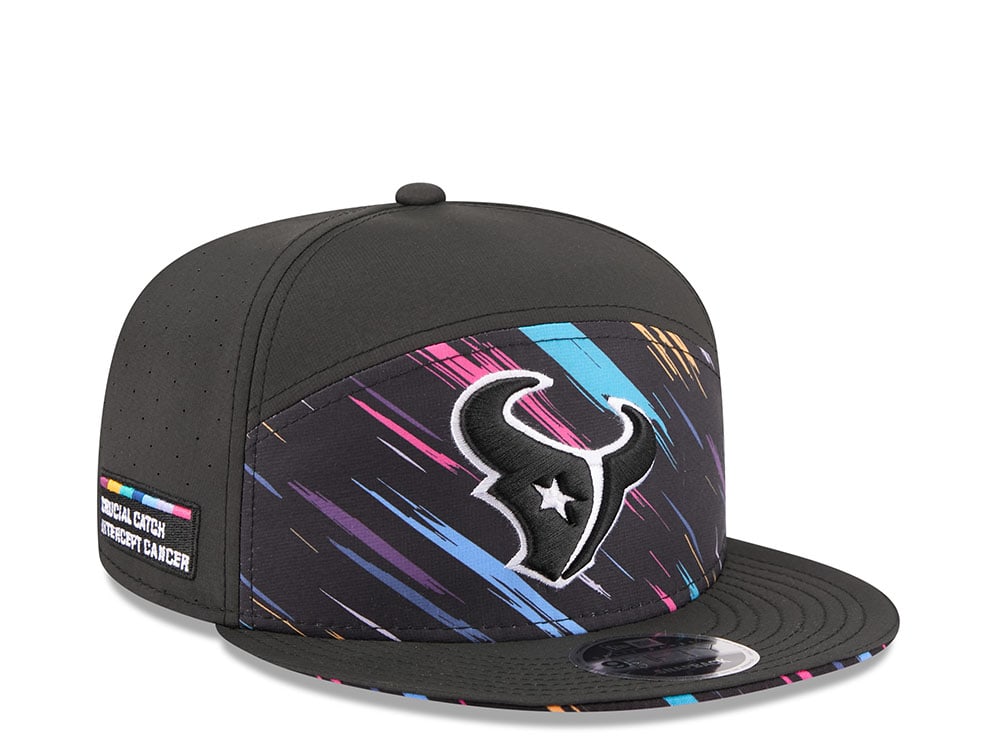 New Era Houston Texans Crucial Catch 2026 Black Edition 9Fifty Split Panel Snapback Gorra
